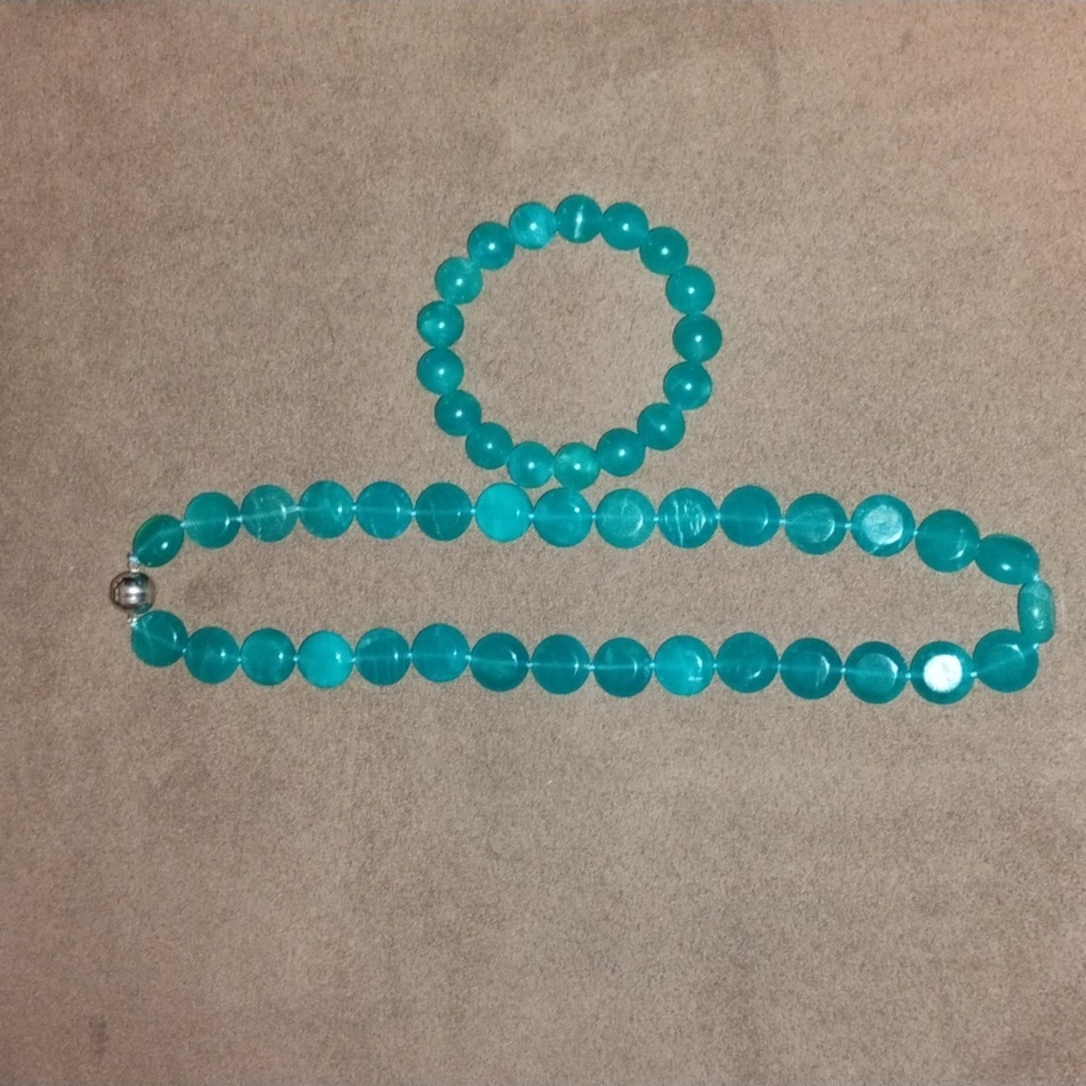 Top Grade Amazonite Necklace & Bracelet Set